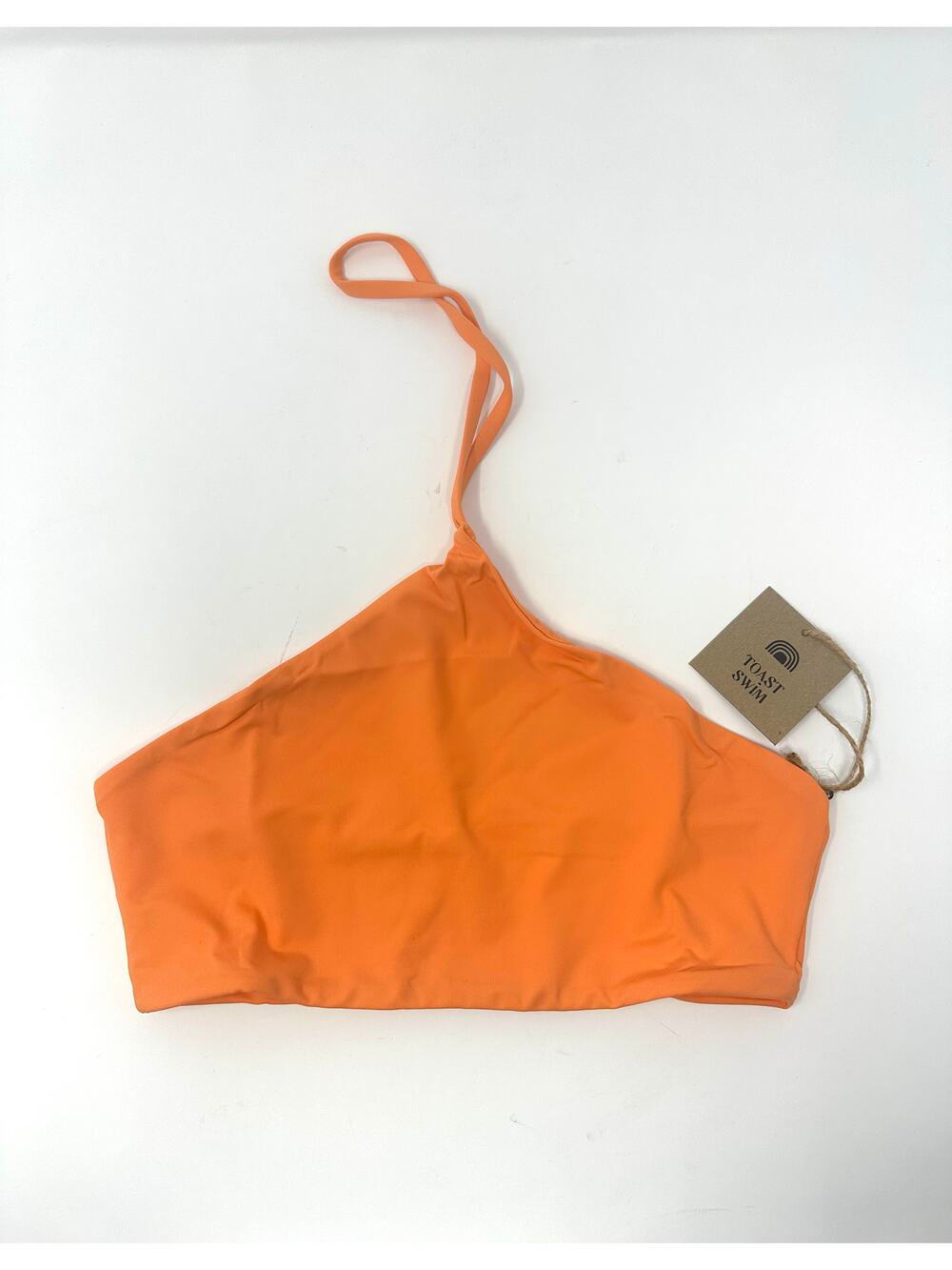 Free People x Toast NEW Signature Apex Swim Bikini Top Nectarine size Small